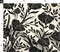 Black Floral Retro Poppy Botanical Linocut Cottagecore Stamped Texture Custom Printed Fabric by Spoonflower Various Fabrics by the Yard or Fat Quarter